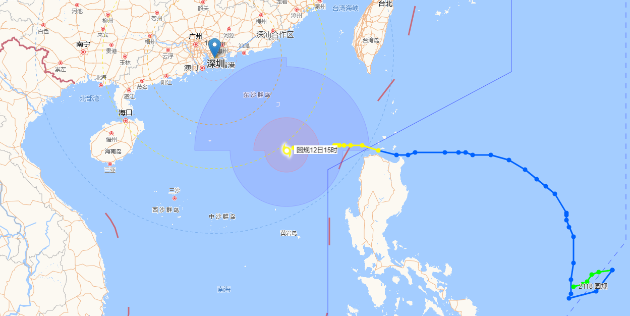 台风圆规走向趋势2021