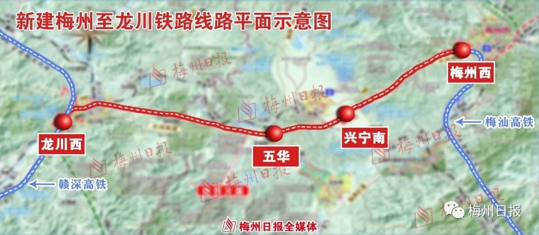 梅龙高铁线路图一览