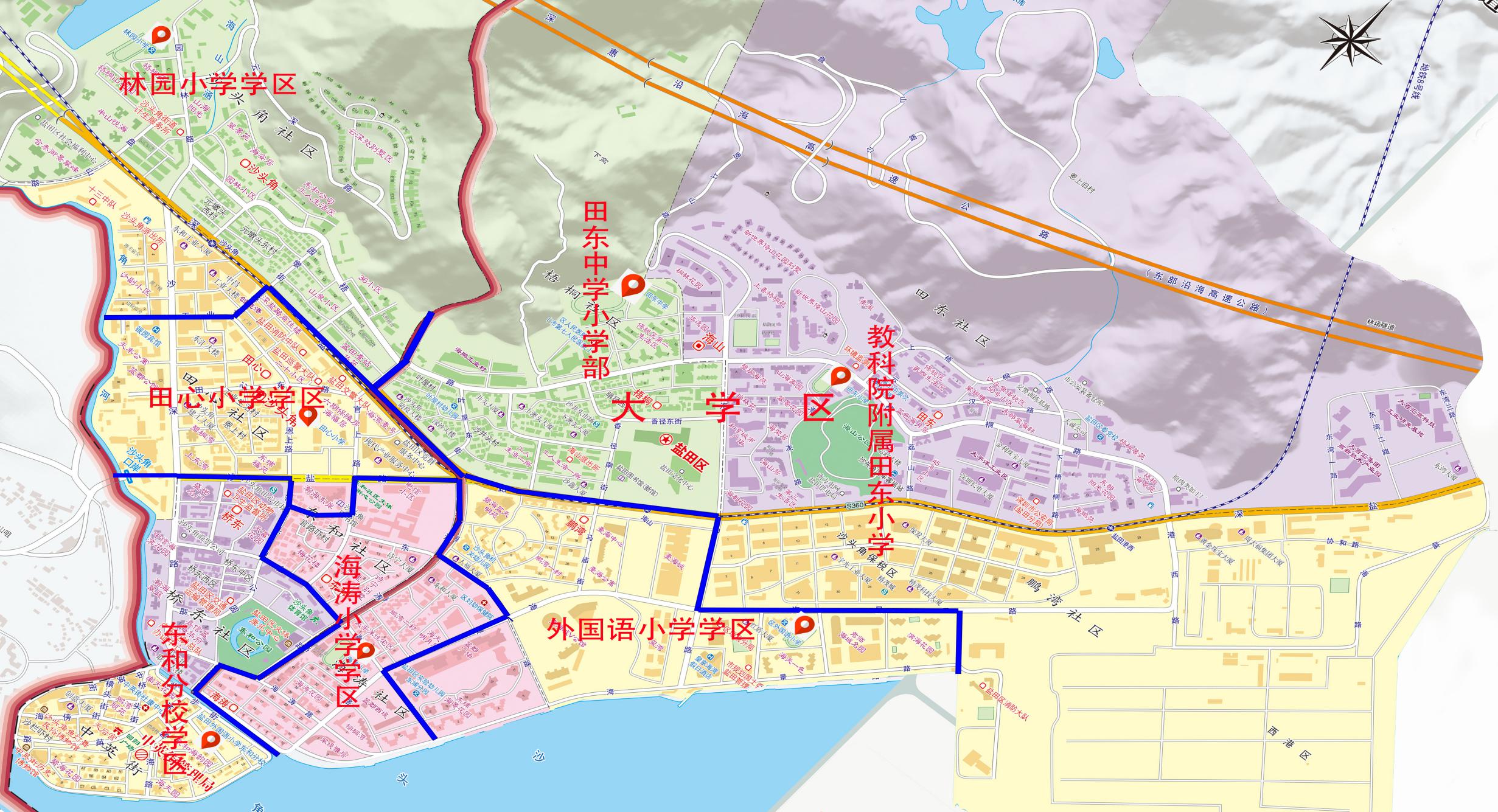 盐田区地图全图图片