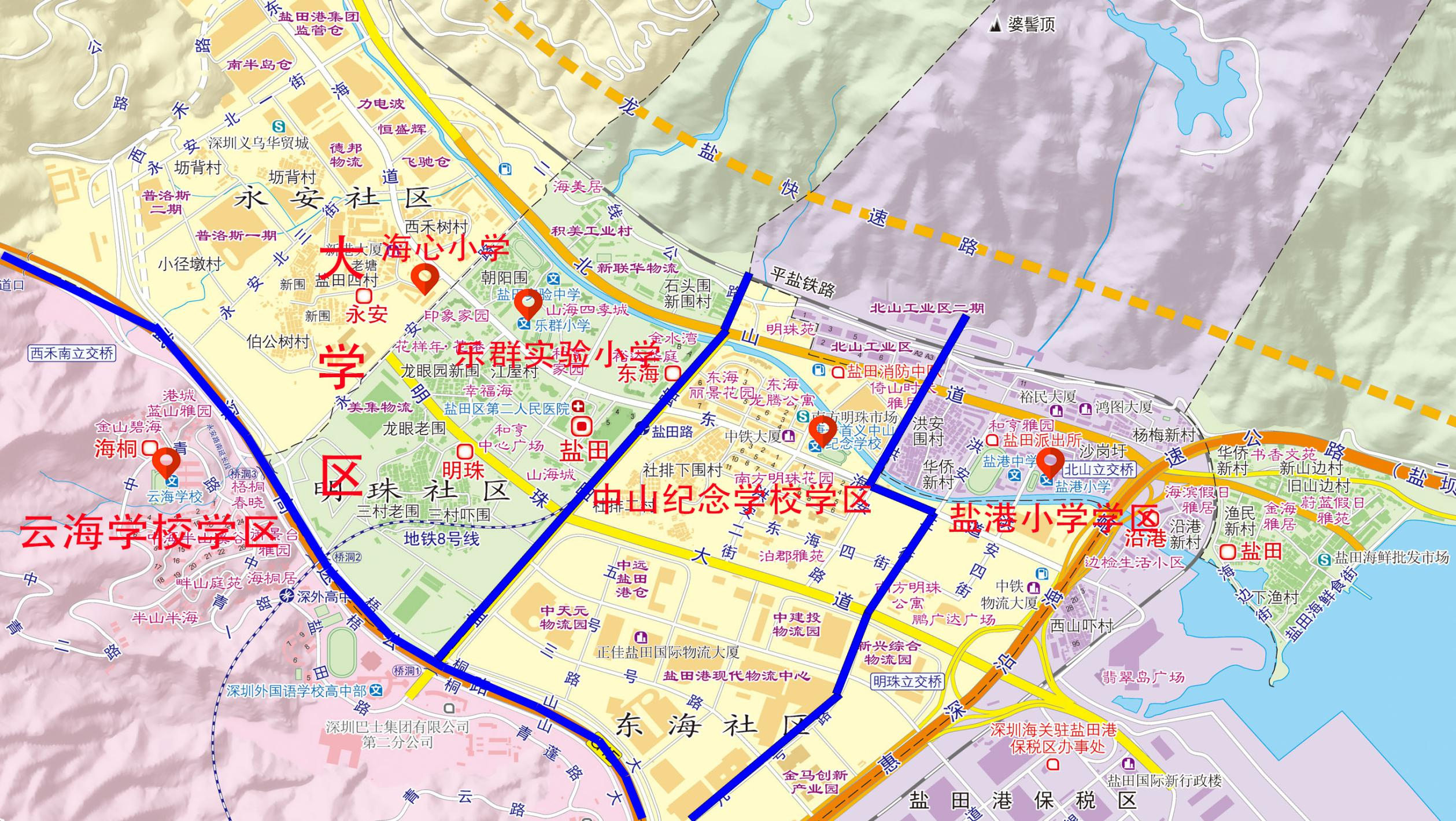 盐田区地图全图图片